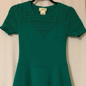 Maeve Anthropologic Emerald Green Knit Dress Small